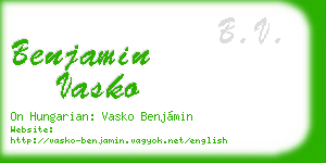 benjamin vasko business card